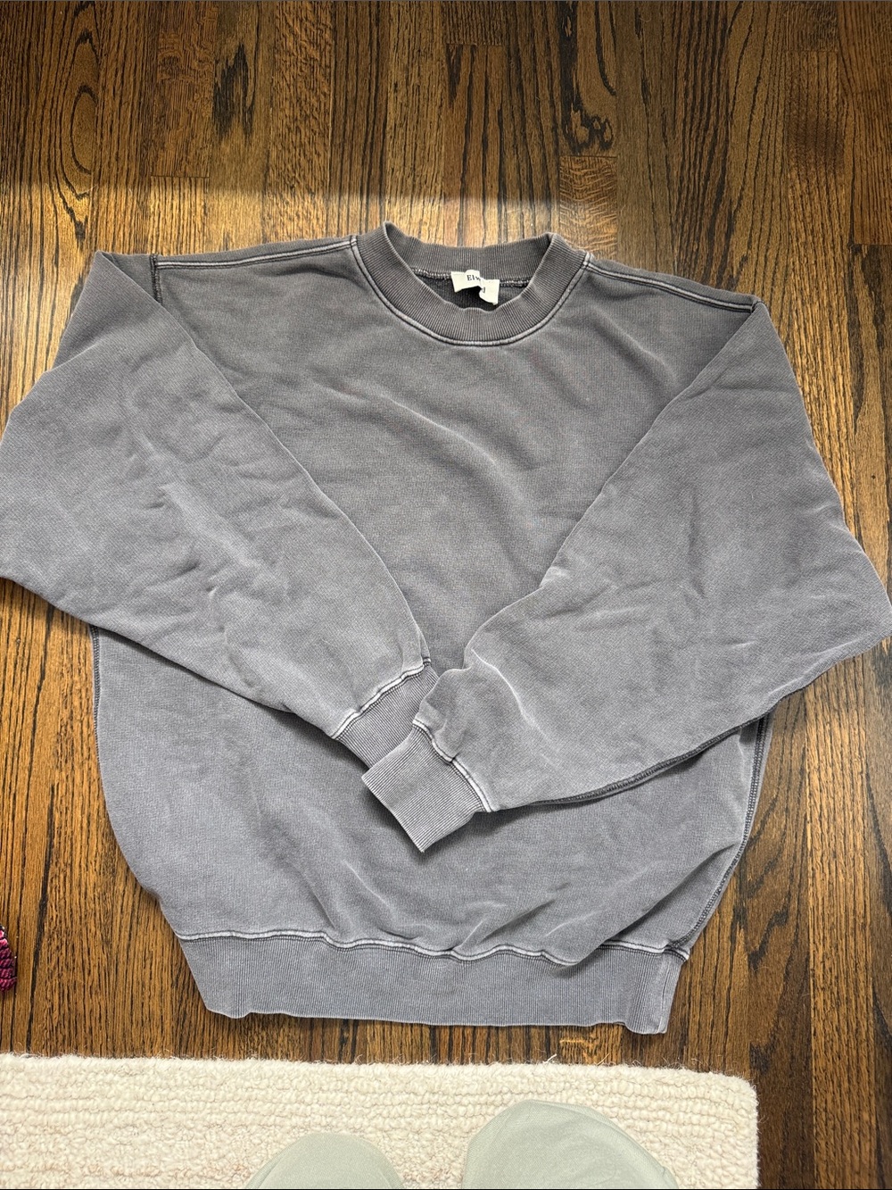 Washed Charcoal Crewneck Sweatshirt - Unbranded